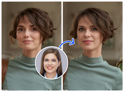 Échange de visages photo IA gratuit en ligne